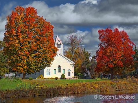 Church At Autumn_23500.jpg - Photographed along the Rideau Canal Waterway at Burritts Rapids, Ontario, Canada.